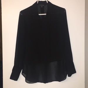 Banana Republic swissdot sheer blouse!